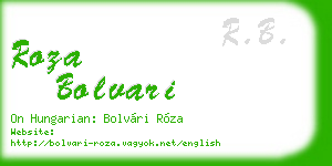 roza bolvari business card